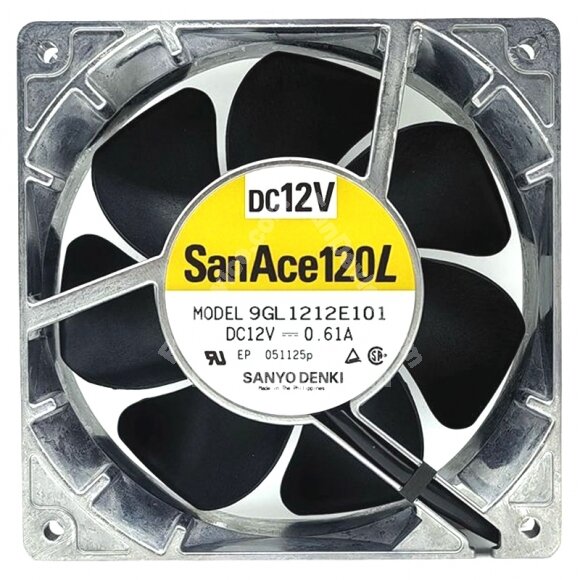 Sanyo Denki 9GL1212E101 DC 12V 0.61A 3 Wires Axial Cooling Fan