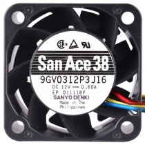 Sanyo Denki 9GV0312P3J16 DC 12V 0.60A 4 Wires 3828 Axial Cooling Fan