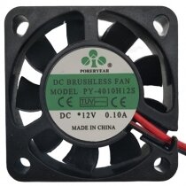 POTERYAR PY-4010H12S 12V 0.10A 2 Wires DC Brushless Axial Cooling Fan