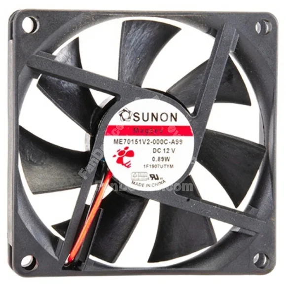 Sunon ME70151V2-000C-A99 DC 12V 0.89W 2 Wires Axial Fan