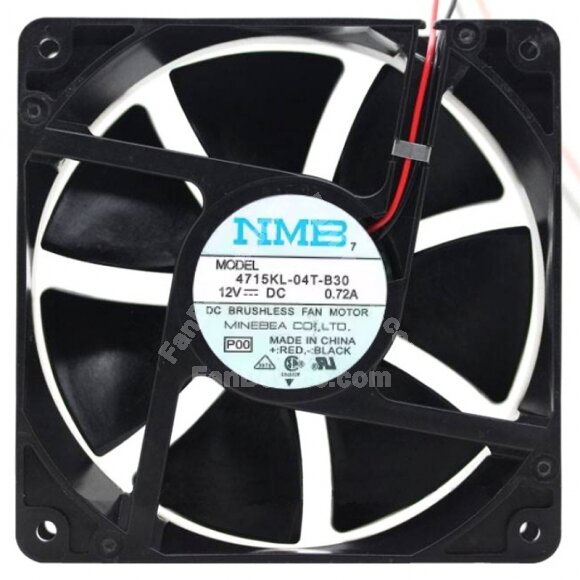 NMB 4715KL-04T-B30 12V 0.72A 2 / 3 Wires 12038 DC Brushless Axial Fan