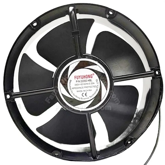 FUYUHONG 22060 HBL AC 380V 0.23A 2 Wires Impedance Protected Cooling Fan