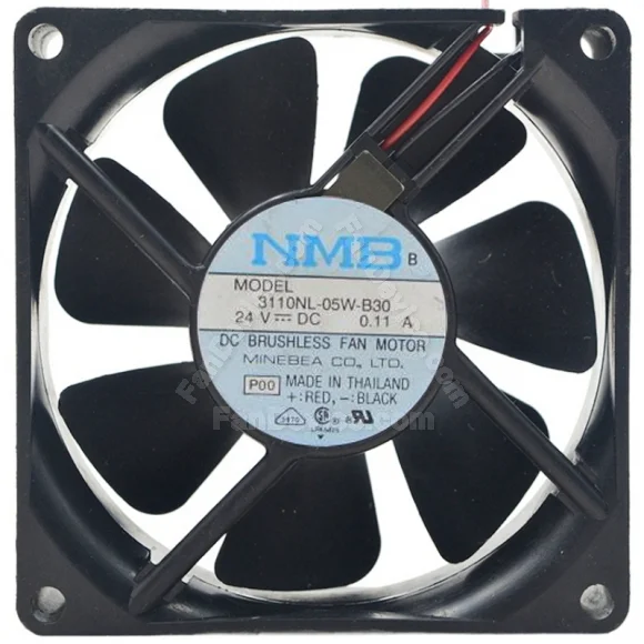 NMB 3110NL-05W-B30 24V 0.11A DC Brushless 2 Wires Axial Cooling Fan
