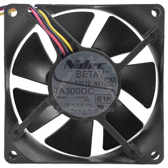Nidec L35011-57 DC 12V 0.17A 3 Wires Axial Cooling Fan