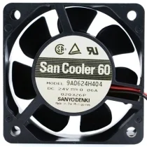 Sanyo 9A0624H404 DC 24V 0.06A 2 Wires Axial Cooling Fan