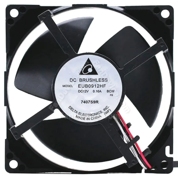 Delta EUB0912HF 12V 0.16A 3 Wires Waterproof DC Brushless Cooling Fan
