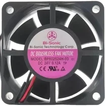Bi-Sonic BP602524H-03 24V 0.12A 2 Wires Axial DC Brushless Cooling Fan