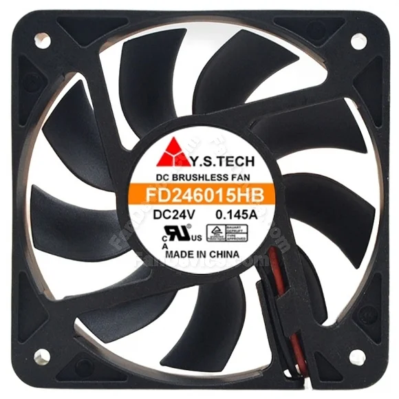 Y.S.TECH FD246015HB 24V 0.145A DC Brushless 2 Wires Axial Cooling Fan