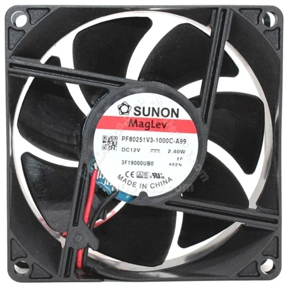 Sunon PF80251V3-1000C-A99 12V 2.40W 2 Wires Maglev Cooling Fan