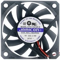 JAMICON KF0610B5MR-R 5V 2.1W 2 Wires Dual Ball Bearing Cooling Fan