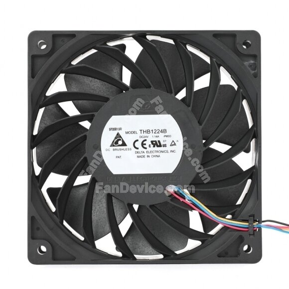 Delta THB1224B DC 24V 1.14A 2 Wires / 3 Wires / 4 Wires Axial Cooling Fan