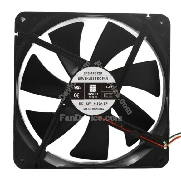 DWPH EFS-14E12D DC 12V 0.80A 2 Wires / 3 Wires / 4 Wires Axial Cooling Fan