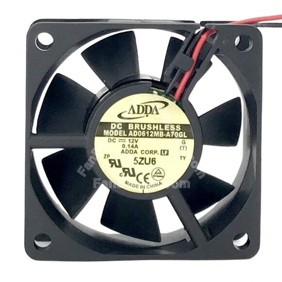 ADDA AD0612MB-A70GL DC 12V 0.14A 6025 Axial Cooling Fan