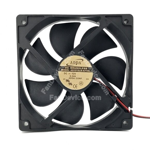 ADDA AD1212LB-A71GL DC 12V 0.24A 2 Wires / 3 Wires / 4 Wires Axial Cooling Fan