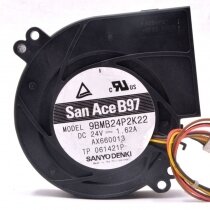 Sanyo Denki San Ace 97 9BMB24P2K22 DC 24V 1.62A 9733 Blower Cooling Fan