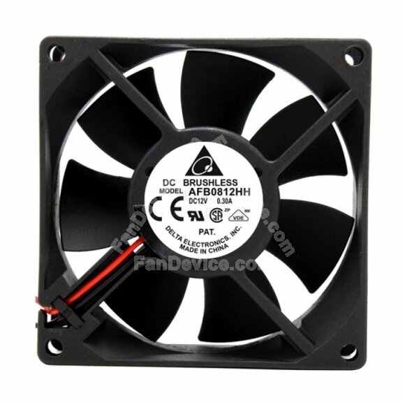 Delta AFB0812HH DC 12V 0.30A 2 Wires / 3 Wires / 4 Wires Axial Cooling Fan