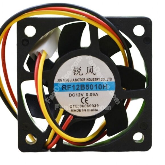 RUIFENG RF12B5010H DC 12V 0.09A 3 Wires Axial Cooling Fan