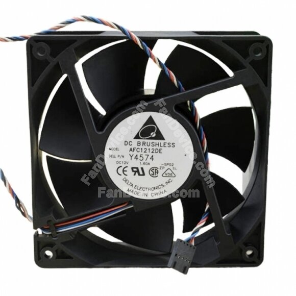 Delta AFC1212DE DC 12V 1.60A 2 Wires / 3 Wires / 4 Wires Axial Cooling Fan