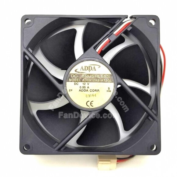 ADDA AD0912XB-A73GL DC 12V 0.55A 2 Wires / 3 Wires Axial Cooling Fan