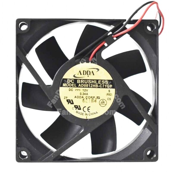 ADDA AD0812HB-C71GP DC 12V 0.34A 8020 Axial Brushless Cooling Fan