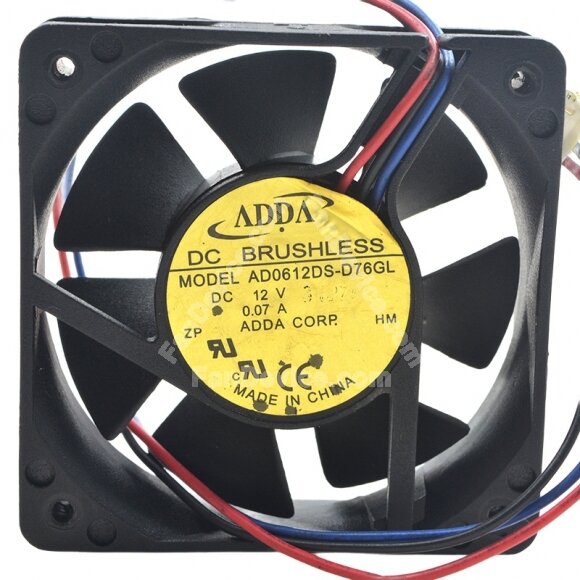 ADDA AD0612DS-D76GL DC 12V 0.07A 6015 Axial Brushless Cooling Fan