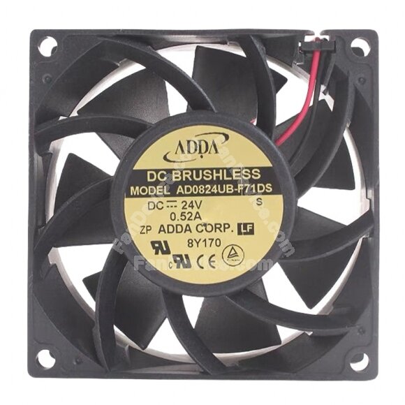ADDA AD0824UB-F71DS DC 24V 0.52A 8038 Axial Brushless Cooling Fan