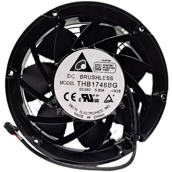 Delta THB1748BG DC 48V 5.80A 3 Wires / 4 Wires Axial Cooling Fan