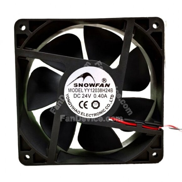 SNOWFAN YY12038H24B DC 24V 0.40A 2 Wires Axial Cooling Fan