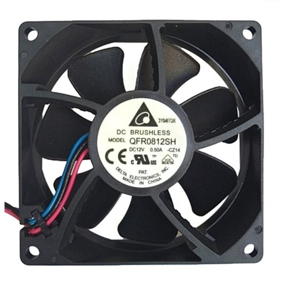 Delta QFR0812SH DC 12V 0.50A 2 Wires / 3 Wires / 4 Wires Axial Cooling Fan
