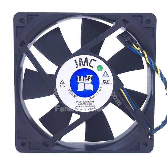 JMC 12000B0038 DC 12V 1.84A 2 Wires / 3 Wires / 4 Wires Axial Cooling Fan