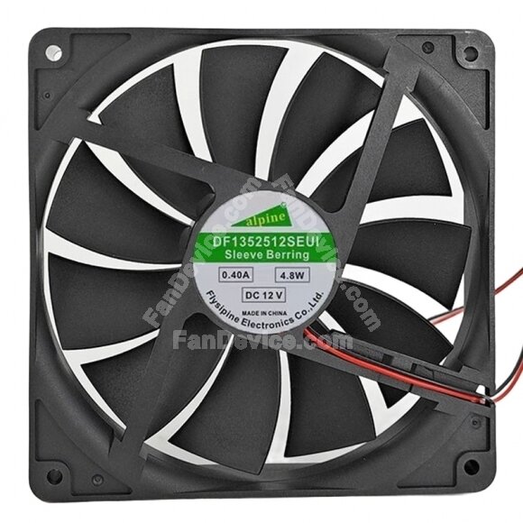 Alpine DF1352512SEUI DC 12V 0.40A 4.8W 13525 Axial Cooling Fan