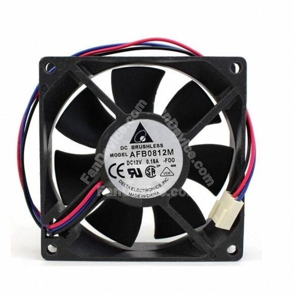 Delta AFB0812M DC 12V 0.18A 2 Wires / 3 Wires Axial Cooling Fan
