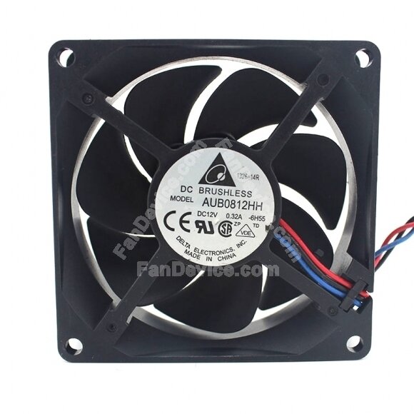Delta AUB0812HH DC 12V 0.32A 2 Wires / 3 Wires / 4 Wires Axial Cooling Fan