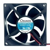 Sunon KDE2408PTS3-6 DC 24V 2.4W 2 Wires / 3 Wires Axial Cooling Fan