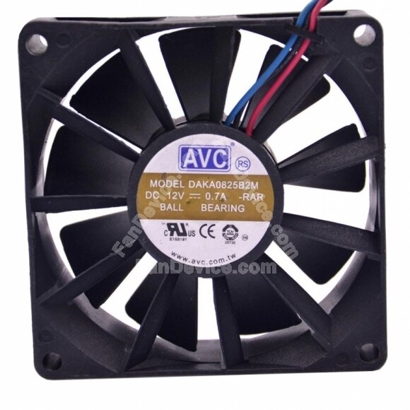 AVC DAKA0825B2M DC 12V 0.7A 2 Wires / 3 Wires Axial Cooling Fan