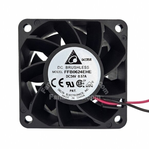 Delta FFB0624EHE DC 24V 0.57A 2 Wires / 3 Wires Axial Cooling Fan