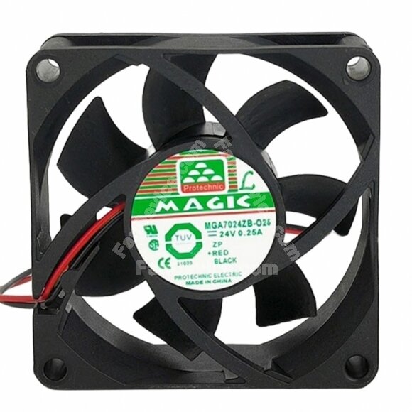 Protechnic MGA7024ZB-O25 DC 24V 0.25A 7025 Axial Cooling Fan