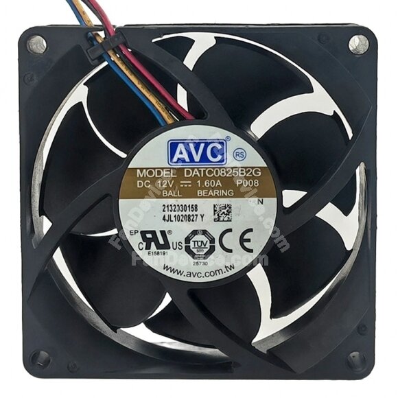 AVC DATC0825B2G DC 12V 1.60A 8025 Axial Cooling Fan