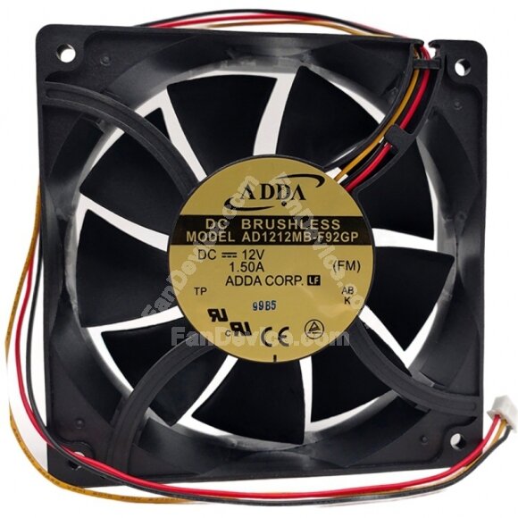 ADDA AD1212MB-F92GP DC 12V 1.50A 12038 Axial Brushless Cooling Fan