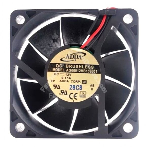 ADDA AG06012HB159001 DC 12V 0.15A 6015 Axial Brushless Cooling Fan