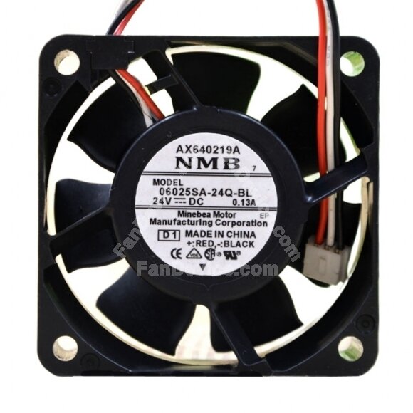 NMB 06025SA-24Q-BL DC 24V 0.13A 2 Wires / 3 Wires Axial Cooling Fan