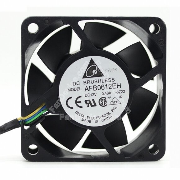 Delta AFB0612EH DC 12V 0.48A 2 Wires / 3 Wires / 4 Wires Axial Cooling Fan