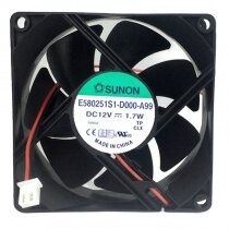 Sunon E580251S1-D000-A99 DC 12V 1.7W 8025 Axial Cooling Fan