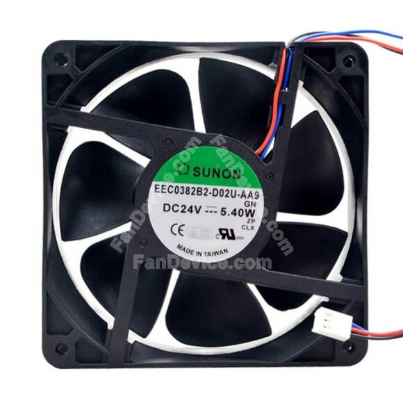 Sunon EEC0382B2-D02U-AA9 DC 24V 5.40W 12038 Axial Cooling Fan