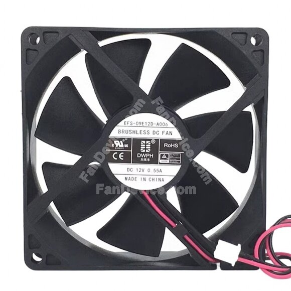 DWPH EFS-09E12D-A006 DC 12V 0.55A 9225 Axial Brushless Cooling Fan