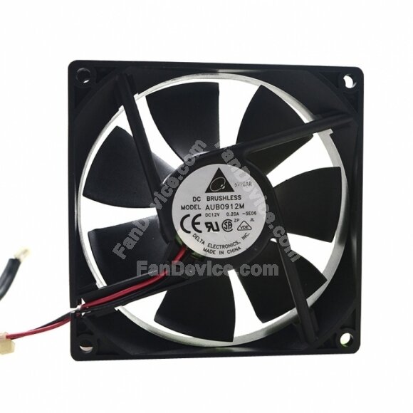 Delta AUB0912M DC 12V 0.20A 2 Wires / 3 Wires Axial Cooling Fan