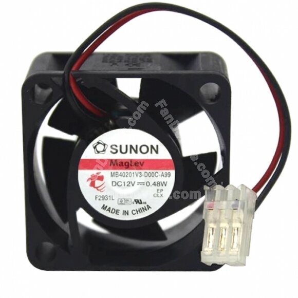 Sunon MB40201V3-D00C-A99 DC 12V 0.48W 2 Wires Axial Cooling Fan