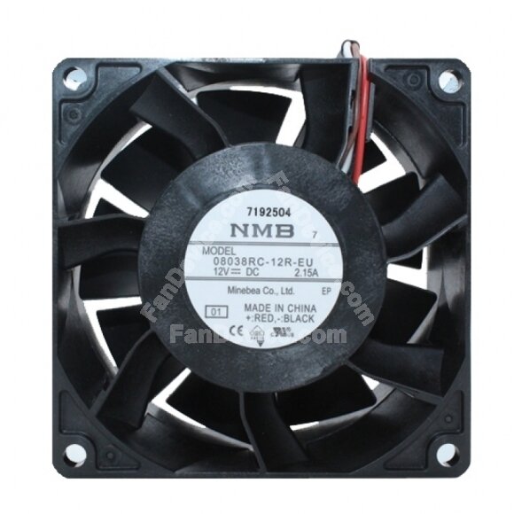 NMB 08038RC-12R-EU DC 12V 2.15A 2 Wires / 3 Wires / 4 Wires Axial Cooling Fan