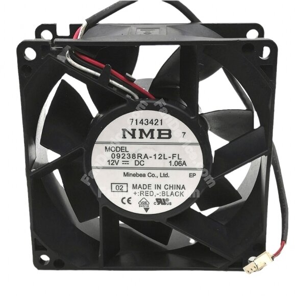NMB 09238RA-12L-FL DC 12V 1.06A 3 Wires Axial Cooling Fan