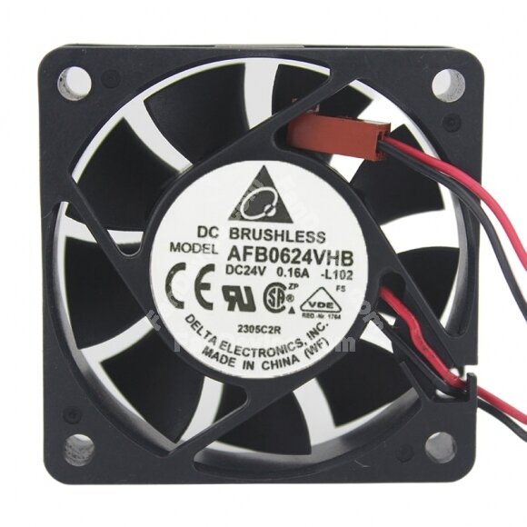 Delta AFB0624VHB DC 24V 0.16A 6015 Axial Brushless Cooling Fan